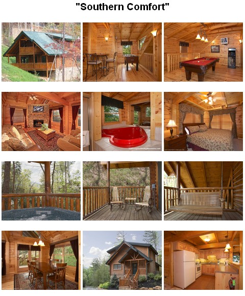 Southern Comfort cabin. CLICK HERE to book and for images, amenities and availability