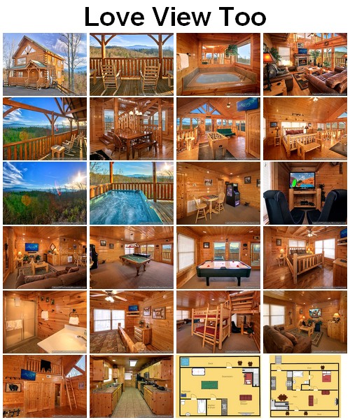 Love View Too cabin. CLICK HERE to book and for images, amenities and availability