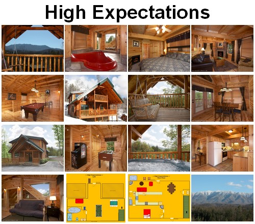 High Expectations cabin. CLICK HERE to book and for images, amenities and availability