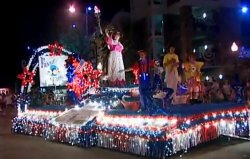 One of over 100 floats in the Gatlinburg 4th of July Midnight Parade
