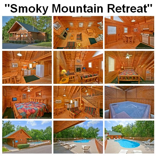 Smoky Mountain Retreat cabin. CLICK HERE to book and for images, amenities and availability