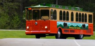 Hop on the Gatlinburg trolley, Hop off the Pigeon Forge trolley - It's Fun and Affordable!