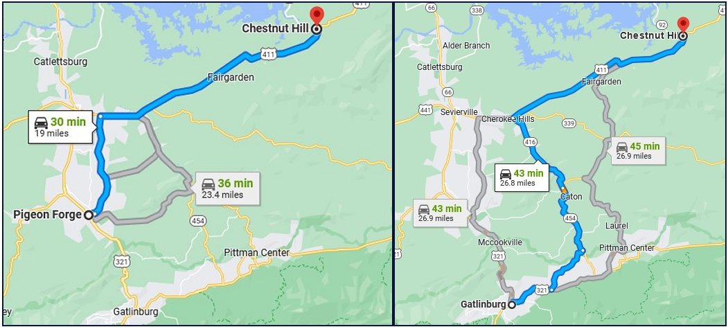 map to Bush’s Beans Visitor Center